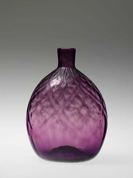 Pocket bottle, by American Flint Glass Manufactory