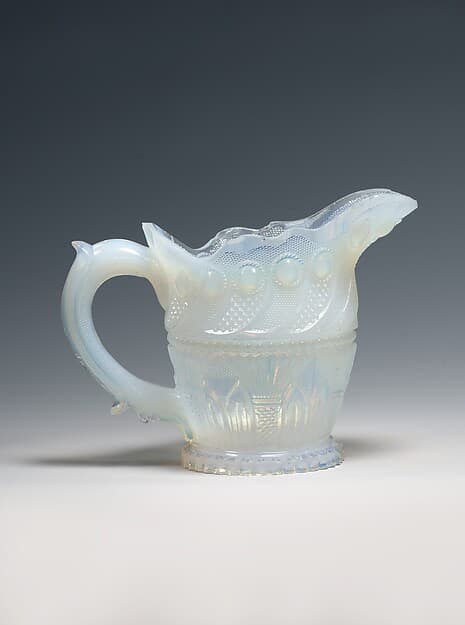Cream pitcher, by Boston & Sandwich Glass Company