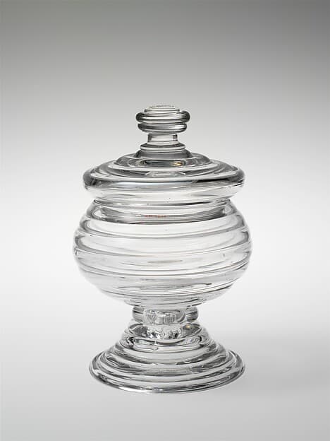 Sugar bowl, by Boston & Sandwich Glass Company