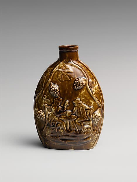 Flask, by United States Pottery Company
