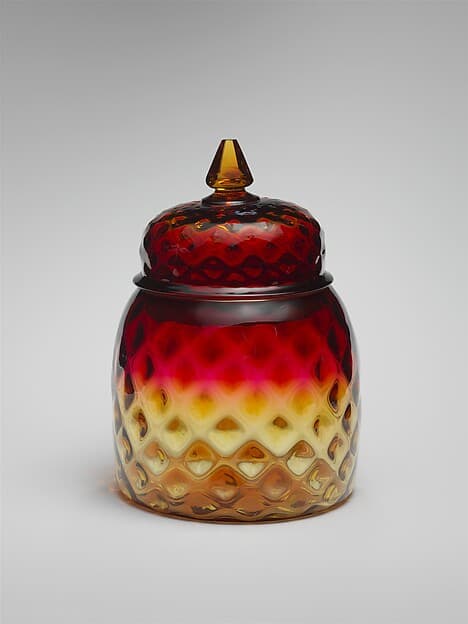 Covered jar, by New England Glass Company