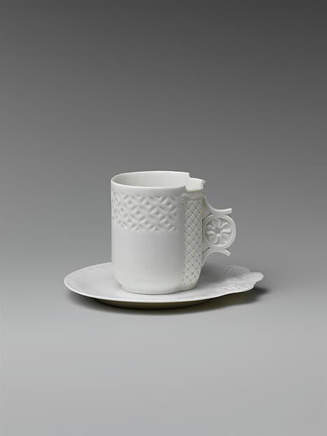 Cup and saucer, by Union Porcelain Works