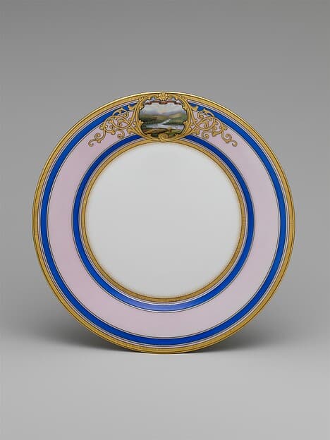 Continental Porcelain Plate, Ohio, by Joseph S. Potter