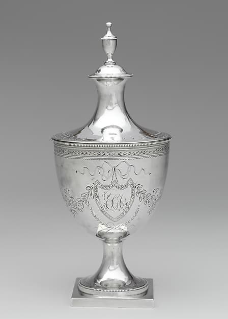 Covered sugar bowl, by William W. Gilbert