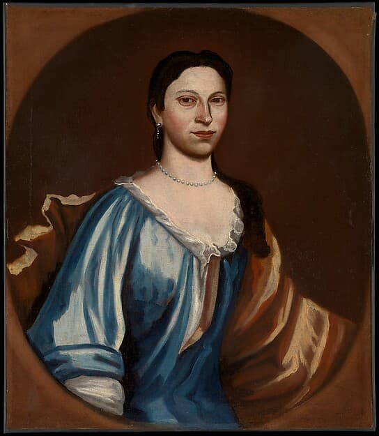 Portrait of a Lady (possibly Tryntje Otten Veeder), by Schuyler Limner