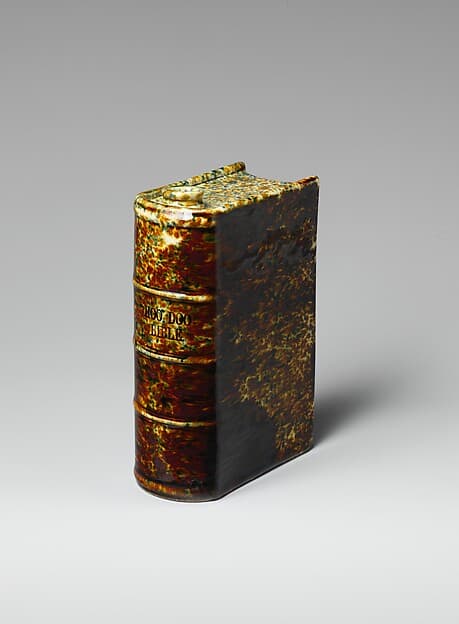 Book flask, by United States Pottery Company
