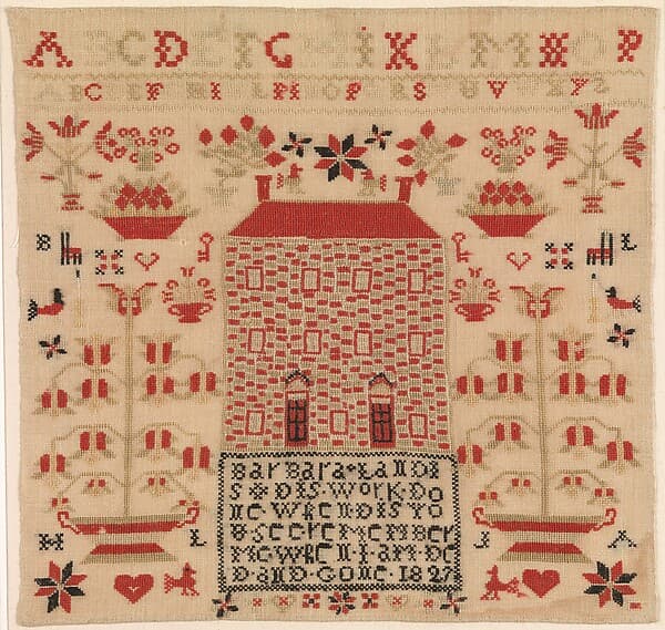 Embroidered Sampler, by Barbara Landis