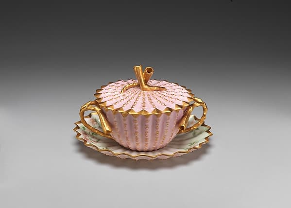Covered Cup and Saucer, by Willets Manufacturing Company
