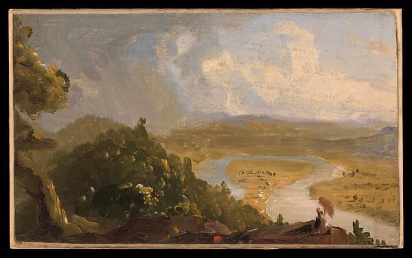 Sketch for View from Mount Holyoke, Northampton, Massachusetts, after a Thunderstorm (The Oxbow), by Thomas Cole