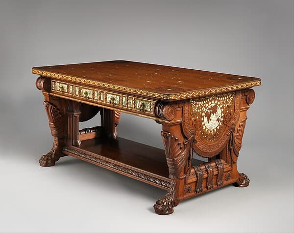 Library Table, by Herter Brothers