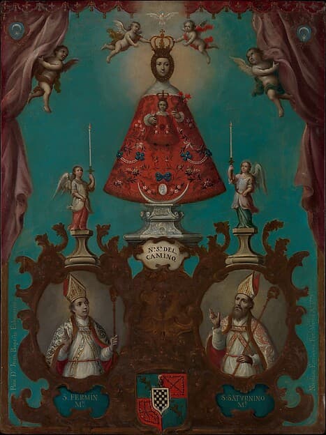 The Virgin of El Camino with St. Fermín and St. Saturnino, by Nicolás Enríquez