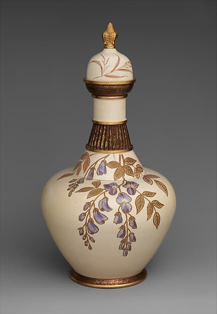 Covered Vase, by Faience Manufacturing Company