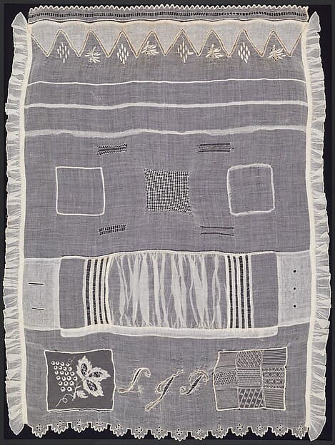 Embroidered Sampler, by Lucy Jane Phelps Atwater