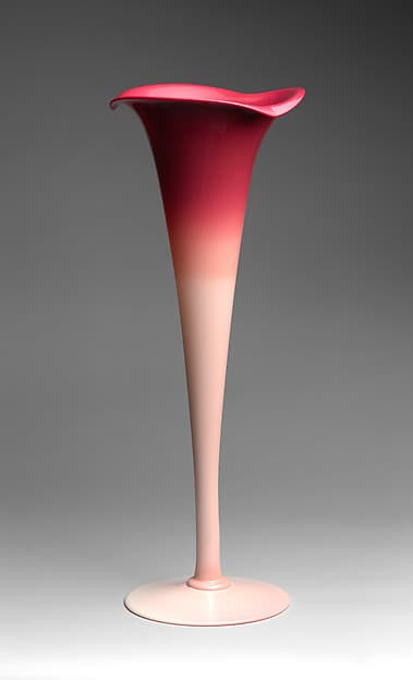 "Wild Rose" Lily vase, by New England Glass Company