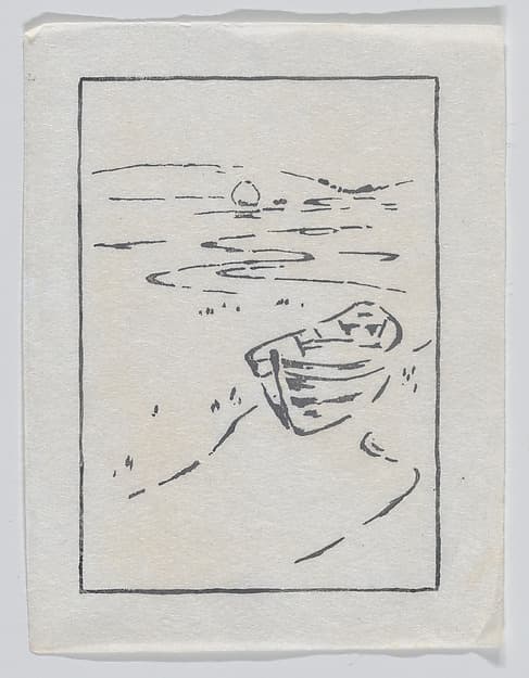 "The Derelict" or "The Lost Boat", by Arthur Wesley Dow
