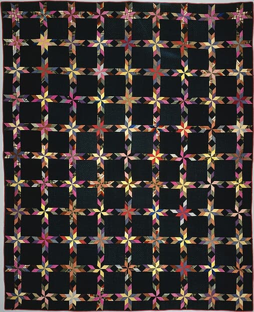 Quilt, Star of Lemoyne pattern variation