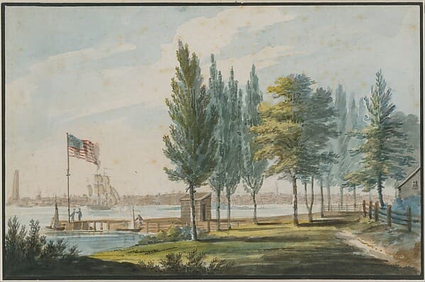 Philadelphia from across the Delaware River, by Pavel Petrovich Svinin