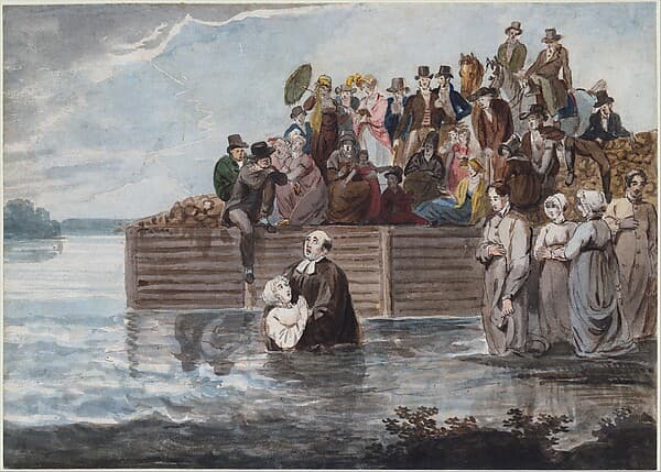 A Philadelphia Anabaptist Immersion during a Storm, by Pavel Petrovich Svinin