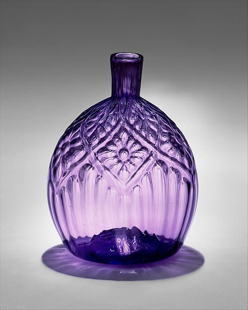 Pocket bottle, by American Flint Glass Manufactory