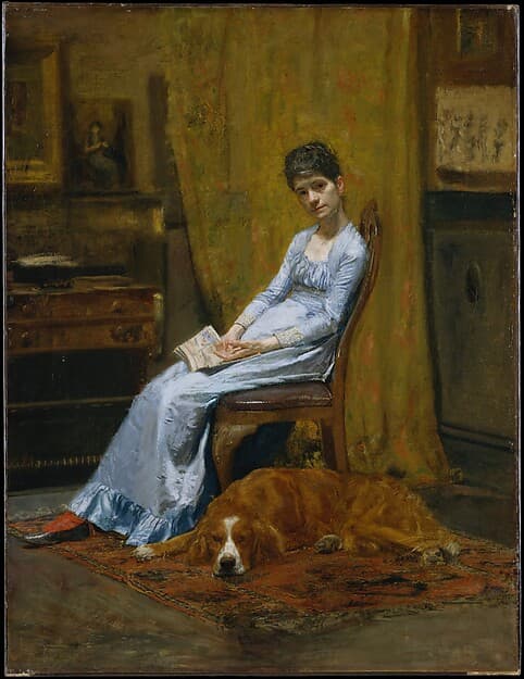 The Artist's Wife and His Setter Dog, by Thomas Eakins