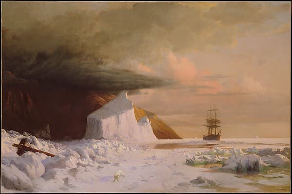 An Arctic Summer: Boring Through the Pack in Melville Bay, by William Bradford