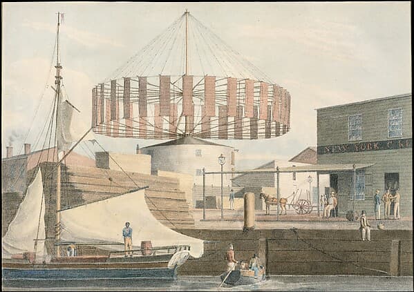 Circular Mill, King Street, New York, by John William Hill