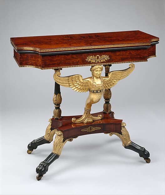 Card table, by Charles-Honoré Lannuier