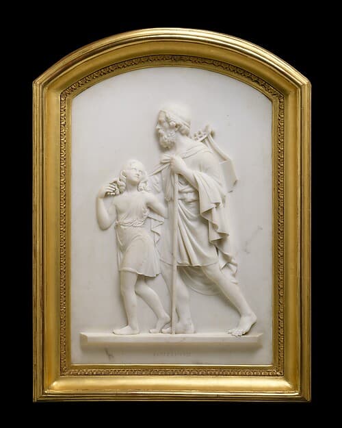 Blind Homer Led by the Genius of Poetry, by Edward Sheffield Bartholomew