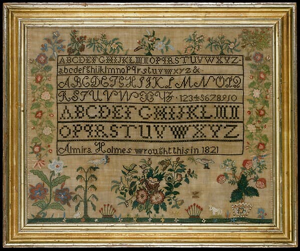 Sampler, by Almira Holmes