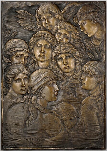 Faces in the Fire, by Elihu Vedder