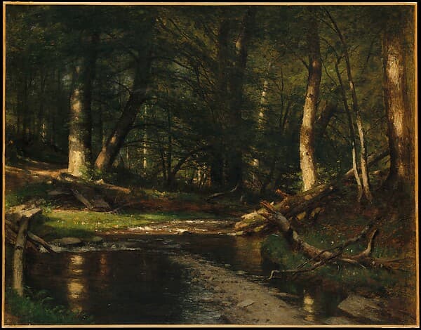 The Brook in the Woods, by Worthington Whittredge