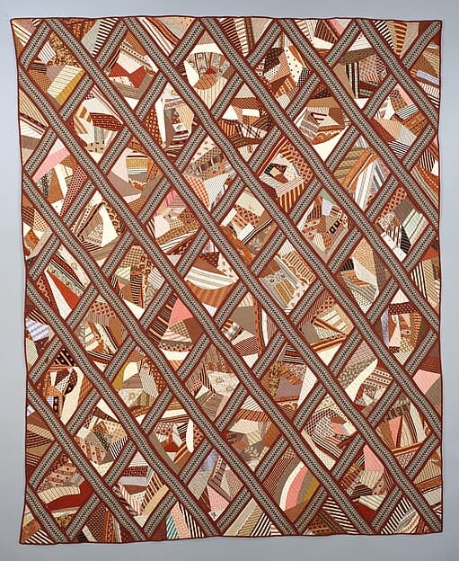 Quilt, Contained Crazy pattern, by Nancy Doughty