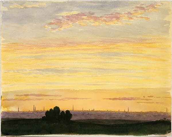 City and Sunset, by Henry Farrer