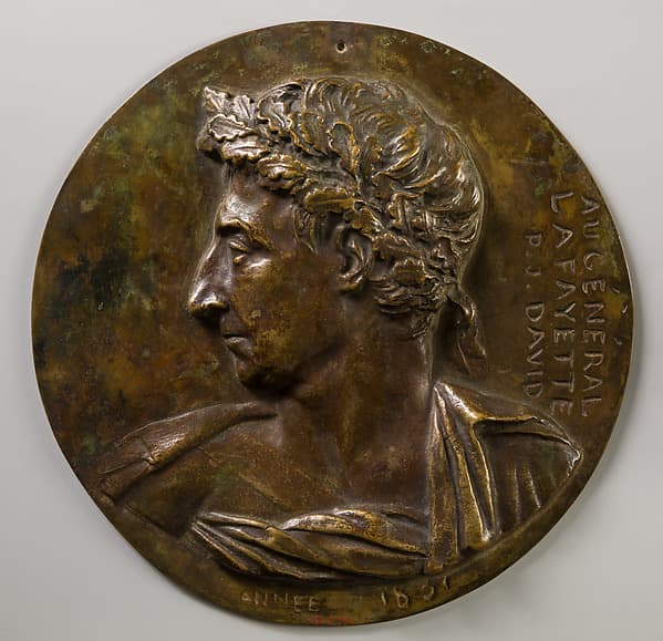 Medallion of the Marquis de Lafayette, by Pierre Jean David d'Angers