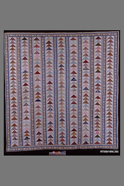 Quilt, Flying Geese pattern, by Mary Spingler Fonderden Van Beuren