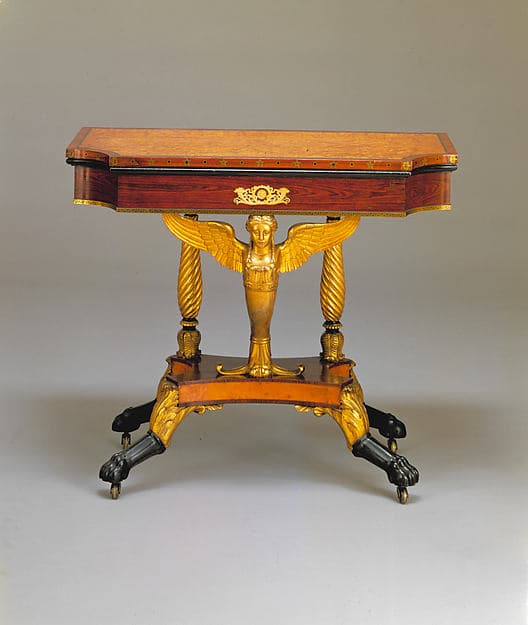 Card Table, by Charles-Honoré Lannuier