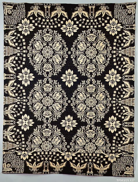 Coverlet, Agriculture & Manufactures pattern