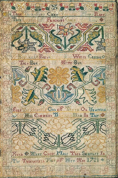 Embroidered Sampler, by Anne Chase
