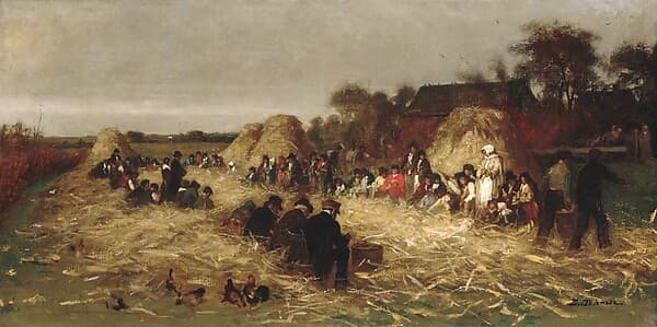 Corn Husking at Nantucket, by Eastman Johnson