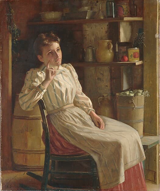 Meditation, by John George Brown
