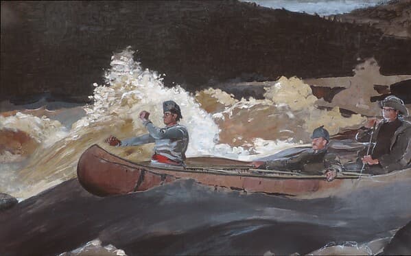 Shooting the Rapids, Saguenay River, by Winslow Homer