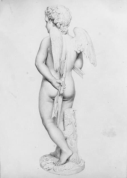 Winged Cupid (from Cropsey Album), by Chauncey Bradley Ives
