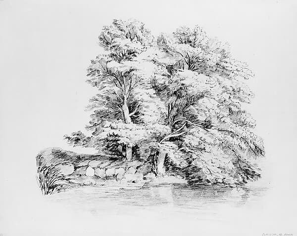 Trees by a Stream, by John William Casilear