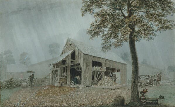 Rainstorm—Cider Mill at Redding, Connecticut, by George Harvey