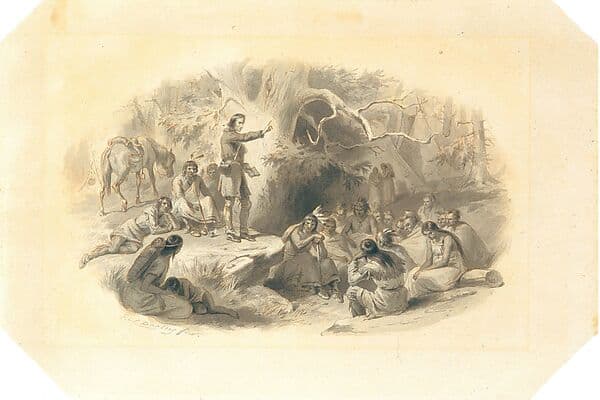 John Eliot Preaching to the Indians, by Felix Octavius Carr Darley