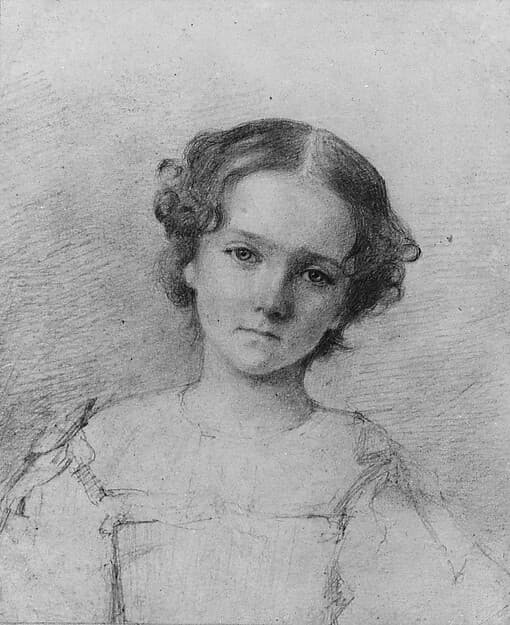 Head of a Girl (from McGuire Scrapbook), by George Augustus Baker Jr.