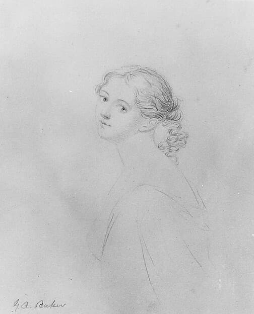 Head of a Woman (from McGuire Scrapbook), by George Augustus Baker Jr.