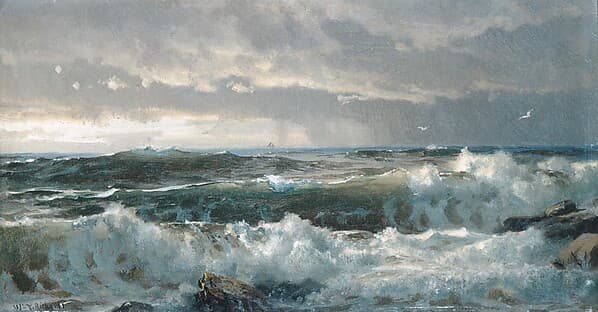 Surf on Rocks, by William Trost Richards