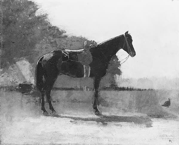 Saddle Horse in Farm Yard, by Winslow Homer