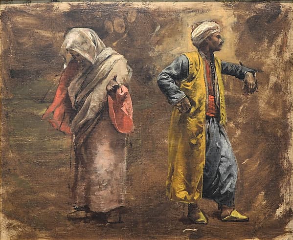 Study of Two Figures, by Edwin Lord Weeks